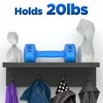 thumbnail image 5 of Wall Shelves W/Hooks, Floating Shelves Coat Rack (16 Inch, Black) by Icona Bay, 5 of 9