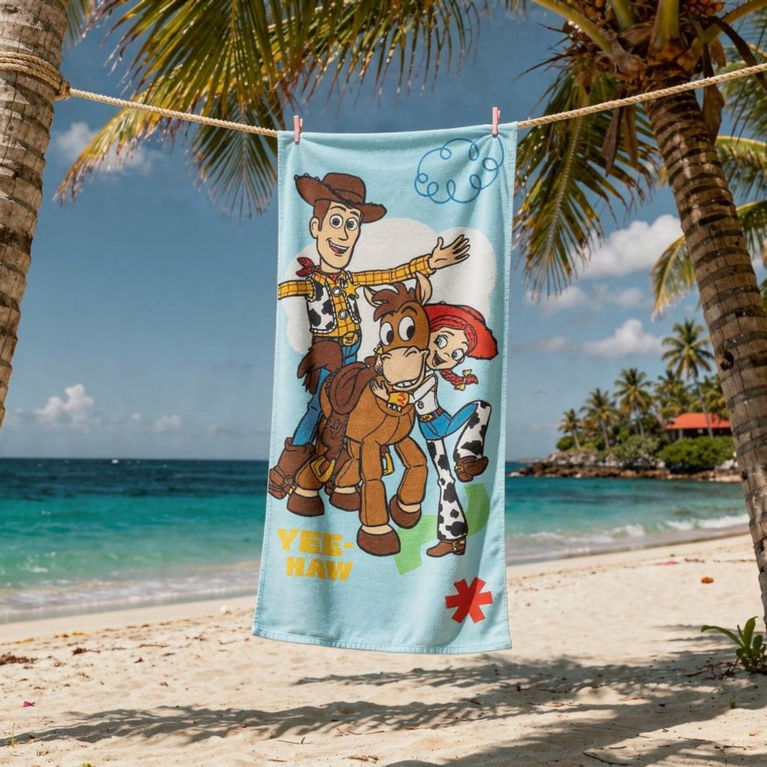 Toy Story Kindness Club Kids Beach Towel, Cotton, Mulitcolor, Disney, 28" x 58"