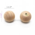 thumbnail image 2 of Weichuan Tiradores para cajones con bolas de madera sin terminar de 1-1/2 ", tiradores para gabinetes de cocina, muebles, aparadores, armarios, cajones, tiradores (paquete de 15), 2 of 4