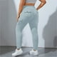 thumbnail image 2 of Pantalones de yoga para mujer con cintura ancha y pernera acampanada - Nailon/spandex, S-XXL, cintura alta, color liso, ropa deportiva, 2 of 4