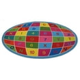 thumbnail image 1 of Tapis rectangle amusant pour enfant globe alphanumérique multicolore nylon, 1 of 1