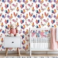 thumbnail image 3 of Farmhouse Peel and Stick Wallpaper Colorful Floral Roosters Watercolor Wall Mural 23.6in x 9.8ft Self Adhesive Wall Paper for Cabinets Drawers Bathroom Bedroom Thicken Vinyl Roll, 3 of 8
