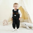 thumbnail image 2 of XDZJLR Baby Boys Girls Snowsuit Lined Overalls Soft Warm Romper Jumpsuit With Easy Open Design Toddlers Comfortable Playwear Coat Black 3-4 Years, 2 of 4