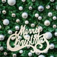thumbnail image 4 of JWshufel Christmas Decorations Merry Christmas Letter Sign for Tree Hanging Ornament Holiday Table and Door Decoration for Indoor Display Barn Door Wooden Sign Decor Set 5.9in White, 4 of 5