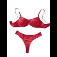 thumbnail image 1 of Conjunto de Ropa Interior Push Up con Aros y Estampado Floral Vino Tinto XL, 1 of 9