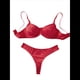 thumbnail image 1 of Conjunto de Ropa Interior Push Up con Aros y Estampado Floral Vino Tinto L, 1 of 9