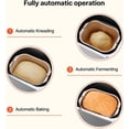 thumbnail image 4 of Bread Maker, Dough Machine(19-in-1 2LB), Nonstick Ceramic Pan Automatic Breadmaker with Gluten Free Setting, Whole Wheat Bread Making, Digital, Programmable, 3 Loaf Sizes, 3 Crust Colors, 4 of 6