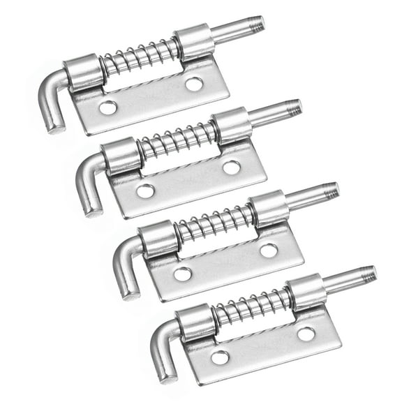 Spring Loaded Latch Pin, 4 Pack 1.97" - 304 Stainless Steel Spring Latch, Right-Handed with Hole (Silver)