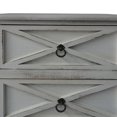 thumbnail image 5 of 25.59 Inches 3 Drawer Wooden Storage Cabinet with X Shape Design and Ring Pulls, White, 5 of 5