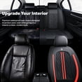 thumbnail image 4 of Car Seat Covers，Front and Rear, Fits Lincoln Mks 2010, Black & Red 5 Pieces, 4 of 10