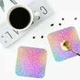 thumbnail image 5 of Balery 6 Pcs Colorful Glittersleather Coasters Set, Drink Table Cup Coasters For Living Room Kitchen Coffee Decor, 5 of 9