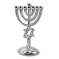 thumbnail image 2 of 3 Arches USA 7 Branch Menorah Home Decor Silver Plated Candelabra, 2 of 6