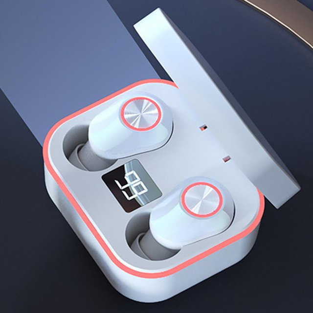 Auriculares inalámbricos in-Ear auriculares inalámbricos, auriculares 5,0 auriculares inalámbricos auténticos graves profundos 48 tiempo de tiempo de tiempo de blanco