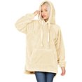 thumbnail image 3 of KOGMO Women's Soft Faux Fur Hoodie Sweater with Kangaroo Pockets, 3 of 4