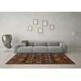 thumbnail image 3 of Ahgly Company Indoor Rectangle Abstract Brown Modern Area Rugs, 7' x 9', 3 of 4
