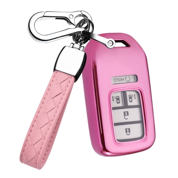 Key Fob Cover for Honda Civic Fit Accord Pilot CR-V 2015-2022 Car Accessoreis with Keychains Soft TPU Key Case Shells