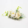 thumbnail image 4 of XASZHN Flower Metal Hair Combs Slide Clips Floral Bows Barrettes Set White_004 One Size, 4 of 5