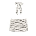 thumbnail image 4 of DHFJKG Halter Camisole Tops For Women Vintage Polka Dot Backless Crop Tank Top Sleeveless Deep V Neck Sexy Low Cut Cami Shirts Summer Beach Vacation Clothes, 4 of 5