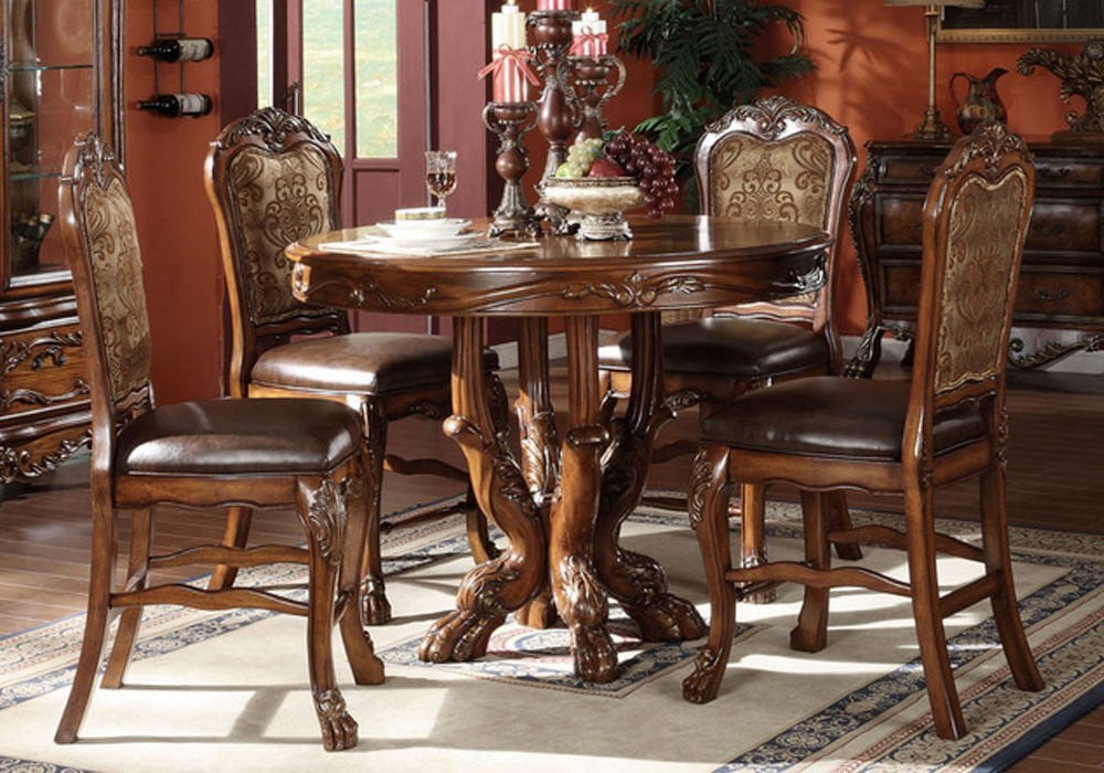 claw foot dining table and chairs