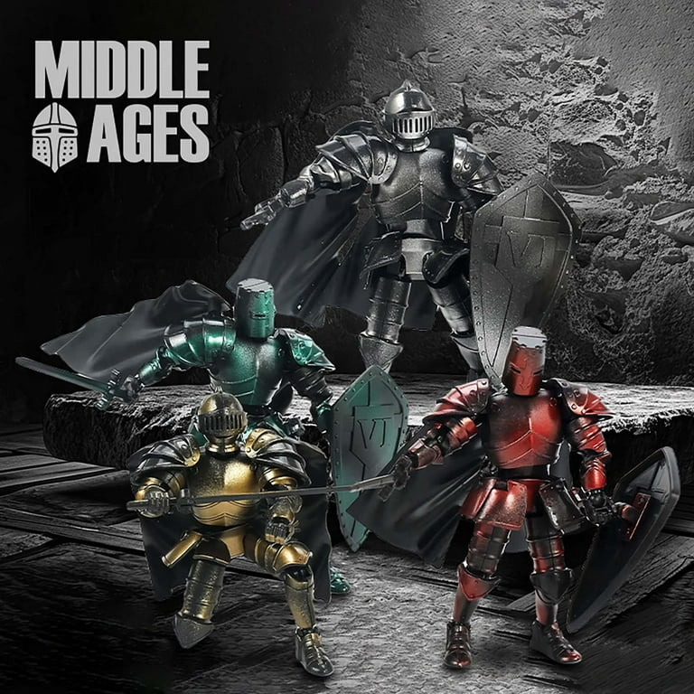 YOFOKO Medieval Figures Toys, Knight Armor Action Figure, 3D
