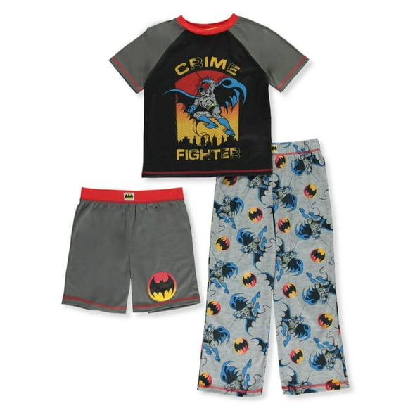 Batman Boys Crime Fighter 3-Piece Pajama Set