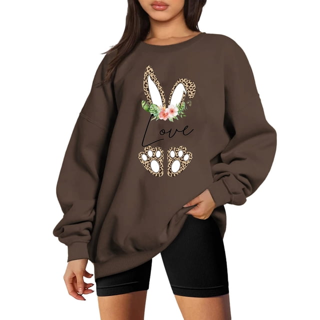 Hauts Chauds pour Femmes Hiver Aguichant Col Rond Manches Longues Hauts Imprimés Chandails à Capuche Réguliers Chandail en Molleton Blouse Tenues de Sortie pour Femmes en Liquidation