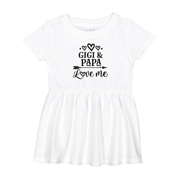 Inktastic Gigi and Papa Love Me Girls Baby Dress