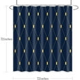 thumbnail image 4 of Navy Blue and Gold Shower Curtain, Modern Striped Shower Curtain Set for Bathroom Decor Geometric Luxury Abstract Fabric Hotel Style Bath Curtain with Hooks, Machine Washable 72x72 Inch, 4 of 6