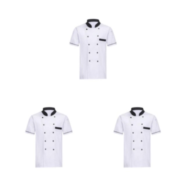 Uniformes de Chef Sonducket Hombres Mujeres Manga Corta Blanco XL