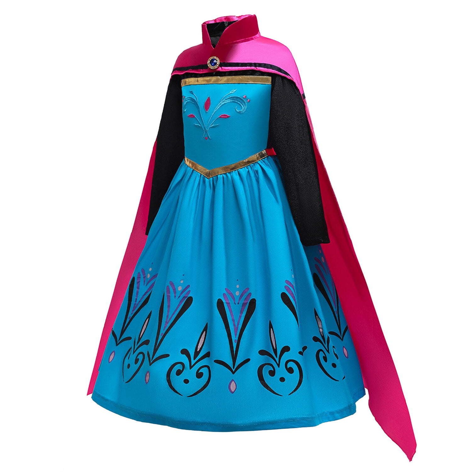 anna blue dress frozen Frozen Anna Black and Blue Dress for Kids Everyday Costume main image 1