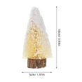 thumbnail image 2 of FRCOLOR Realistic Snow Flocked Mini Christmas Tree with Wood Base and Pine Needles for Beige, 2 of 8