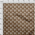 thumbnail image 3 of oneOone Velvet Brown Fabric Floral Fabric For Sewing Printed Craft Fabric By The Yard 58 Inch Wide, 3 of 4