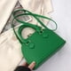 thumbnail image 4 of Bolso bandolera de piel sintética estilo retro para mujer, de primavera, color verde, 4 of 5