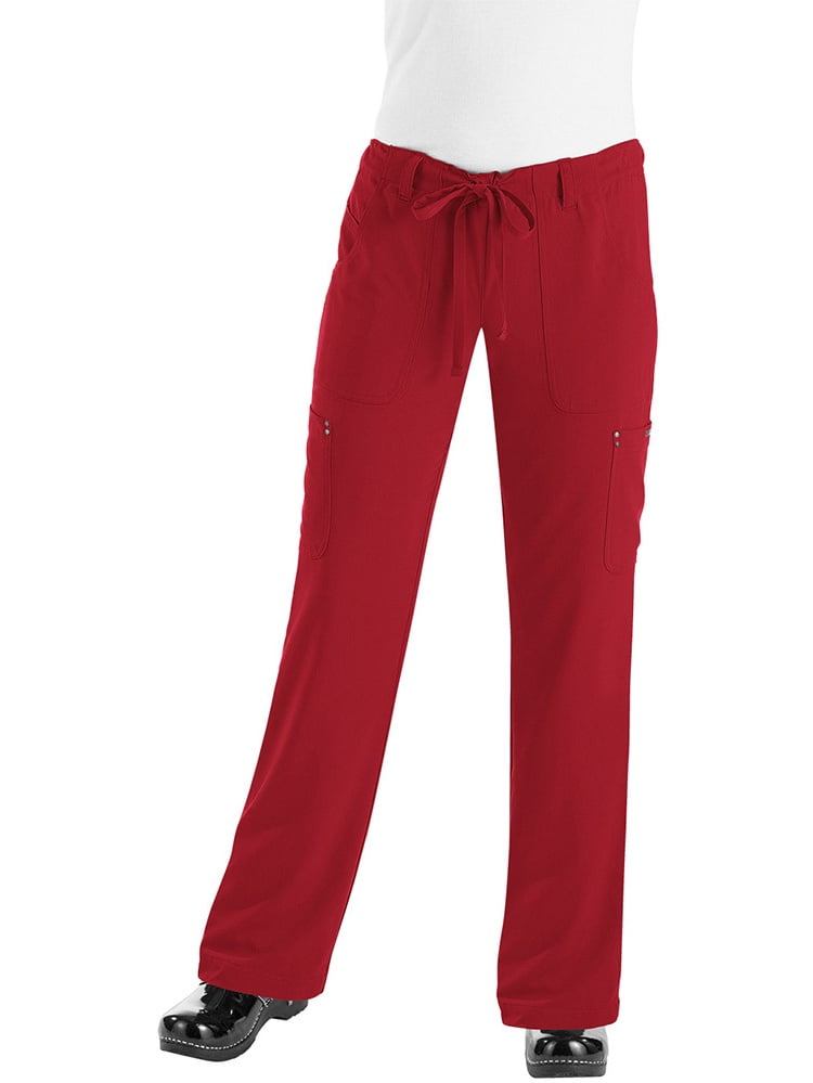 sapphire red stretch pants