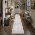 thumbnail image 2 of BERTHMEER 2'x6' Runner Rugs for Hallway Entryway Bathroom Bedroom Kitchen Non Slip Washable Vintage Oriental Traditional Runner Rugs,Gray, 2 of 6