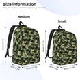 thumbnail image 3 of Naloa Camouflage Dinosaur Canvas Backpack for Men Women Rucksack Casual Travel Daypack College Tote Satchel Bookbag for Teens-Small, 3 of 7