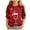 Watermelon Red, variant on Ulanda Kid Christmas Shirts Dressy 3/4 Length Sleeve Tops - Funny Christmas Graphic 2025 Crew Neck Holiday Tops Pullover (Red, 14-15 Years)