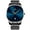 Black/Blue, variant on Mens Watches Quartz AUTO Day Analog Watch Ultra Thin Black Stainless Steel Waterproof Fashion Casual Sports Business Wristwatch for Men,Blue Dial