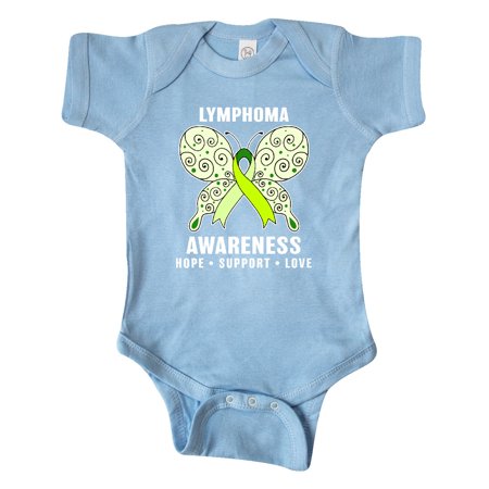 

Inktastic Lymphoma Awareness Hope Support and Love Gift Baby Boy or Baby Girl Bodysuit