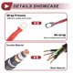 thumbnail image 2 of Unique Bargains 1 Pc Cable Inversor de Batería Cable de Batería 3/8" 5/16" Lug 1/0 AWG Gauge 9FT Rojo Cobre Estañado, 2 of 7