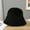 black, variant on Version Of The Internet Celebrity In Rabbit Hair Bucket Hat Female New Knit Hat Plush Fisherman Hat Warm Pure Color Pot