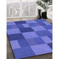 thumbnail image 3 of Ahgly Company Machine Washable Indoor Square Transitional Light Slate Blue Area Rugs, 7' Square, 3 of 7