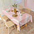 thumbnail image 3 of Pink White Gold Marble Pattern Rectangle Tablecloth 60"x120",Waterproof Polyester Rectangle Table Cloth, Wipeable Spillproof Polyester Tablecloth for Dining, Camping, Indoor and Outdoor, 3 of 6
