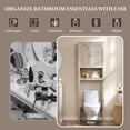 thumbnail image 4 of Aitjunz Over the Toilet Storage Cabinet, Modern Bathroom Organizer with 2 Fluted Doors, Adjustable Shelf and Open Storage Shelf, Freestanding Space Saver Cabinet for Small Bathroom, 4 of 7
