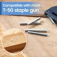 thumbnail image 4 of 10 Packs MEITE T-50 Staples for Staple Gun, 1/4 Inch Length Heavy Duty Staples, Galvanized, 20 Gauge 3/8 Inch Crown, 4 of 7