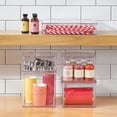 thumbnail image 6 of mDesign Plastic Stackable Organizer Container Bin Box with Hinged Lid - Clear, 6 of 8