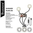 thumbnail image 4 of Bluestone USB Dual Ring Light Streaming Kit with Phone Holder, Mounting Clip, & Wired Remote (Cellphone NOT Included), 4 of 7