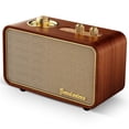 thumbnail image 1 of Trenbader Altavoz Bluetooth retro, Artlink Stero altavoz inalámbrico de madera de nogal AM/FM Radio pequeño altavoz Bluetooth vintage con conexión Bluetooth 5.0 para regalo, fiesta, viajes, oficina, h, 1 of 5