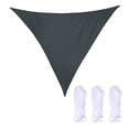 thumbnail image 1 of Triangular Shade Sail Sunshade 3 Ropes Triangle Sunshades Awnings Open Air Waterproof Black Summer Uv Protection Outdoor, 1 of 5