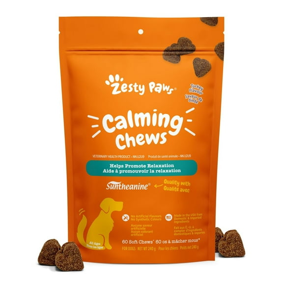 Zesty Paws Calming Turkey Daily Soft Chews Dog Supplement